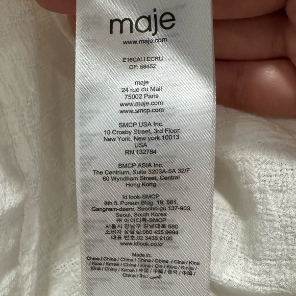 Maje Long Sleeve Bohemian Peasant Blouse - Picture 7 of 8